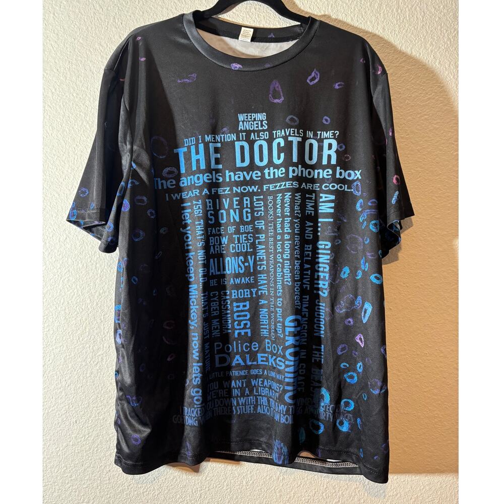 Doctor Who Inspired Size 1XL Unisex-Style Short Sleeve Stretchy Graphic T-Shirt